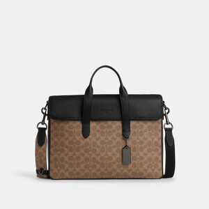 Coach Outlet Men's Sullivan Portfolio Brief In Signature Canvas